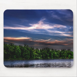 Solnedgång på sjön Mousepad Musmatta