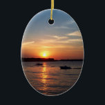 Solnedgång på sjön Okoboji, Iowa Julgransprydnad Keramik<br><div class="desc">Härlig solnedgång på sjön Okoboji,  Iowa</div>