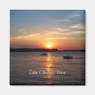 Solnedgång på sjön Okoboji, Iowa Magnet