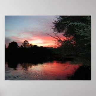 Solnedgång på skurken poster