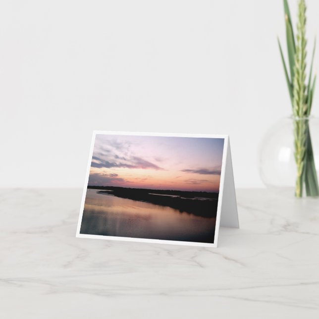 Solnedgång på skyddshöljet kort (Framsida)