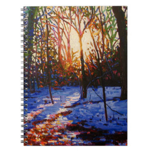 Solnedgång på snö 2010 anteckningsbok