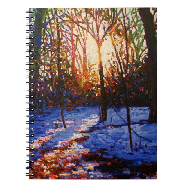 Solnedgång på snö 2010 anteckningsbok (Framsidan)