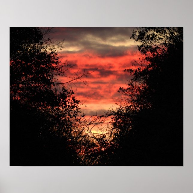 Solnedgång på stångslingan Poughkeepsie Poster (Framsidan)