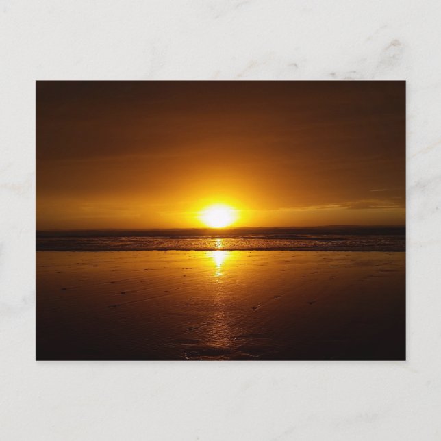 Solnedgång på Stilla havet... Vykort (Framsida)