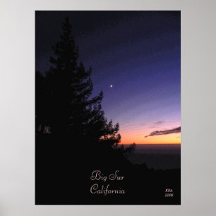 Solnedgång på stora Sur vid Katiamaria foto & Poster