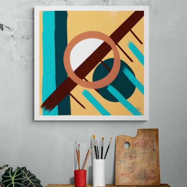 Solnedgång på stranden - Abstrakt  Canvastryck (Skapare uppladdad)