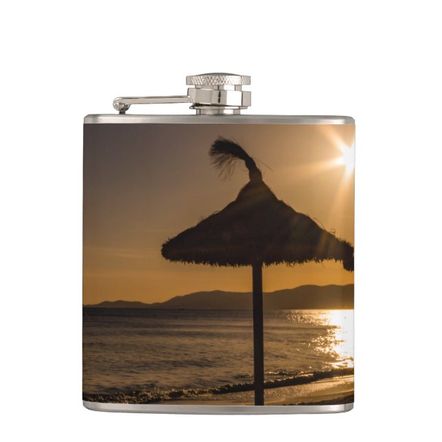 Solnedgång på stranden, Mallorca, Spanien Fickplunta (Framsidan)