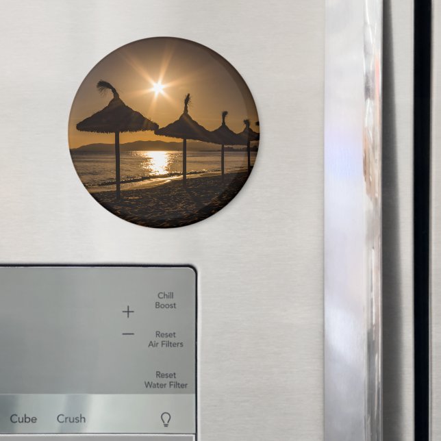 Solnedgång på stranden, Mallorca, Spanien Magnet (In Situ (Fridge))