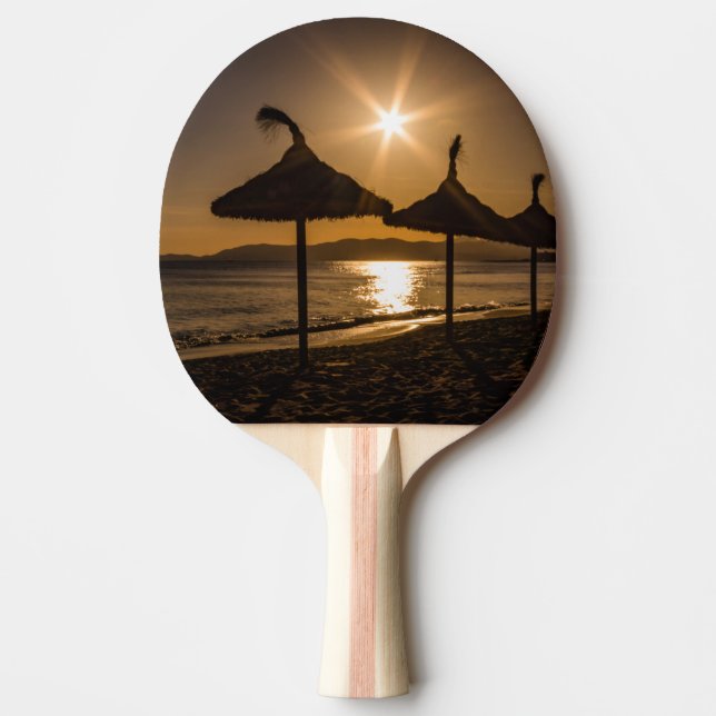 Solnedgång på stranden, Mallorca, Spanien Pingisracket (Framsidan)