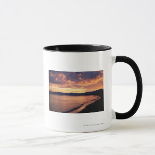 Solnedgång på stranden mugg