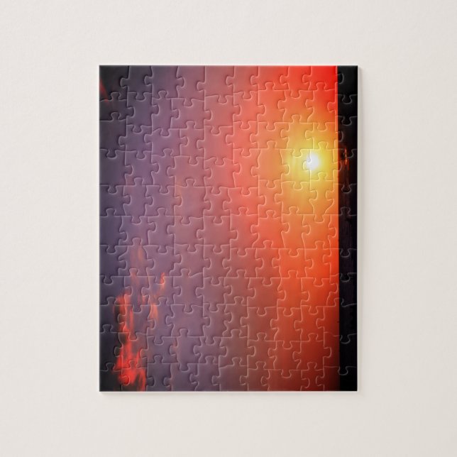 Solnedgång på strandpussel pussel (Vertikal)