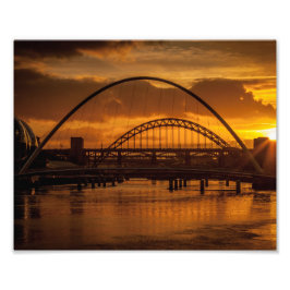 Solnedgång på Tyne Fototryck