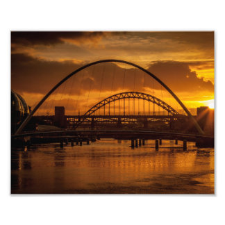 Solnedgång på Tyne Fototryck