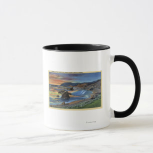 Solnedgång på udd San Sabastian på Oregon Mugg