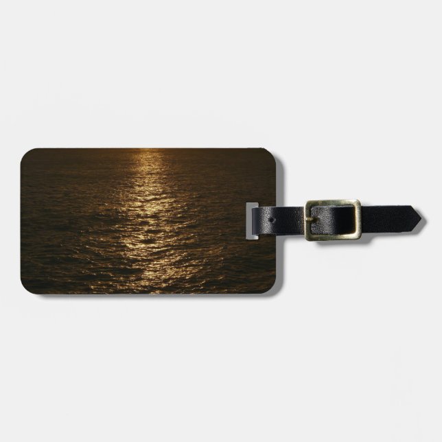 Solnedgång på Vatten Abstrakt Ocean Photography Bagagebricka (Horisontell Framsida)