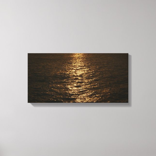 Solnedgång på Vatten Abstrakt Ocean Photography Canvastryck (Framsida)