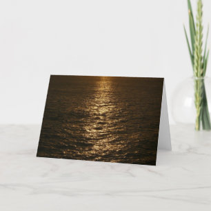 Solnedgång på Vatten Abstrakt Ocean Photography Kort