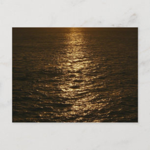 Solnedgång på Vatten Abstrakt Ocean Photography Vykort