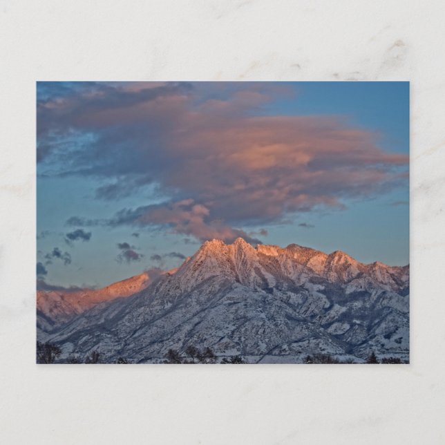Solnedgång på Wasatch-området - Utah-vykort Vykort (Framsida)