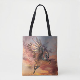Solnedgång, Pegasus, allt-över-Skriv ut, tote Bag Tygkasse