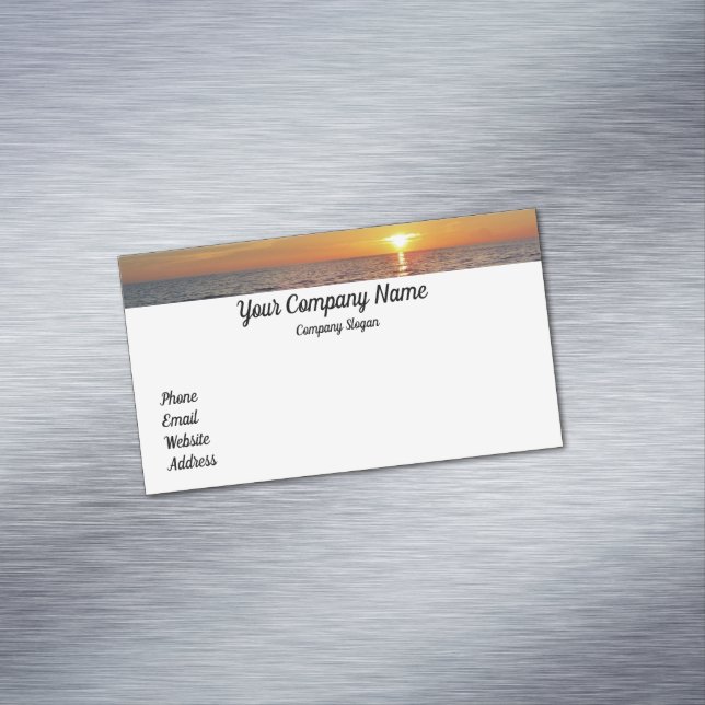 Solnedgång Pension Affärskort nr 12 Magnetiska Visitkort (In Situ)