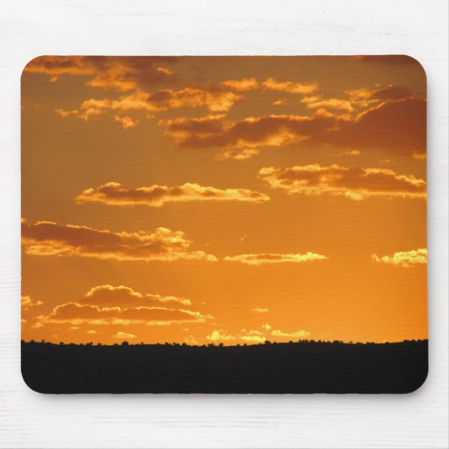 Solnedgång Photo Bright Orange Evening Himlar ligg Musmatta (Framsidan)