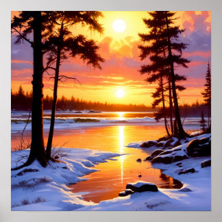 solnedgång poster