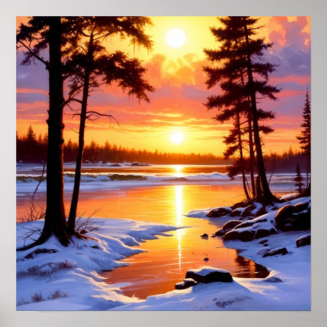 solnedgång poster (Framsidan)