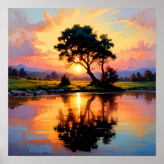 solnedgång poster (Framsidan)