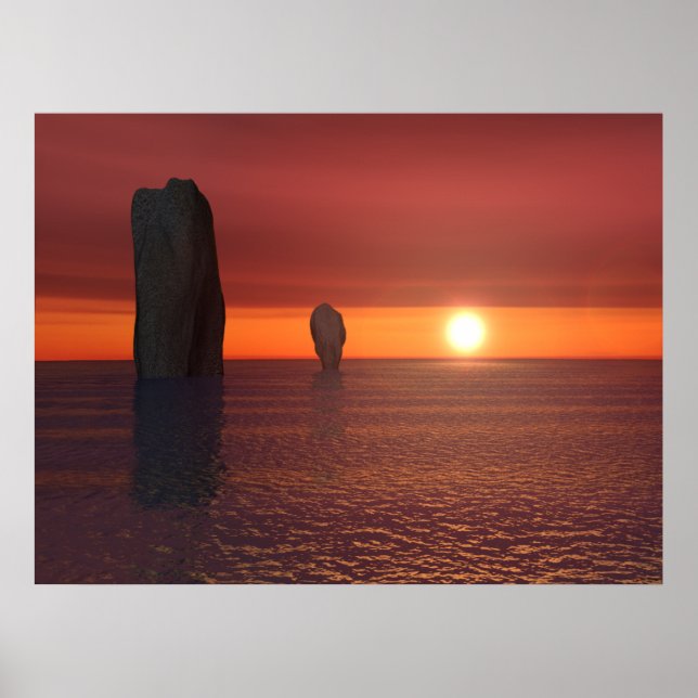 solnedgång poster (Framsidan)