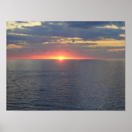 Solnedgång, Poster i blå Oceanen