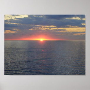 Solnedgång, Poster i blå Oceanen