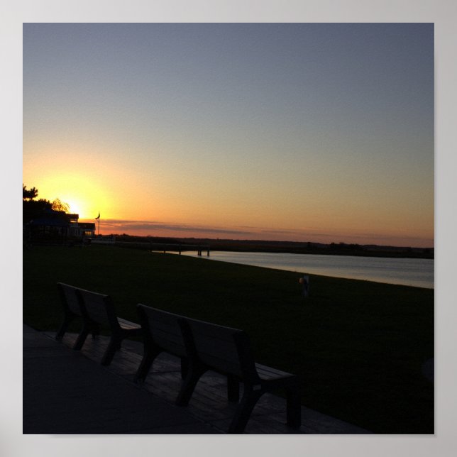 Solnedgång - Poster med fotofoto (Framsidan)