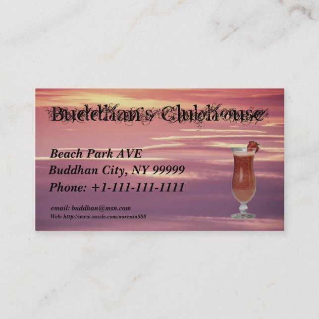 Solnedgång Profilkort nr 2 Visitkort (Framsida)