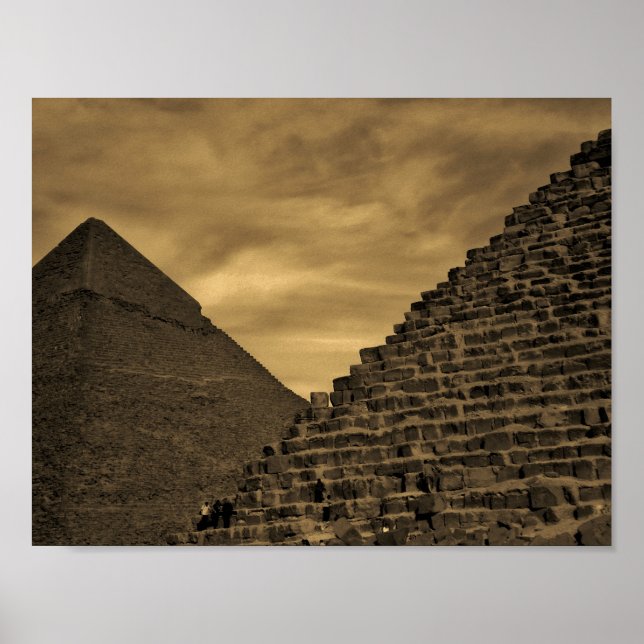 Solnedgång Pyramids Poster (Framsidan)