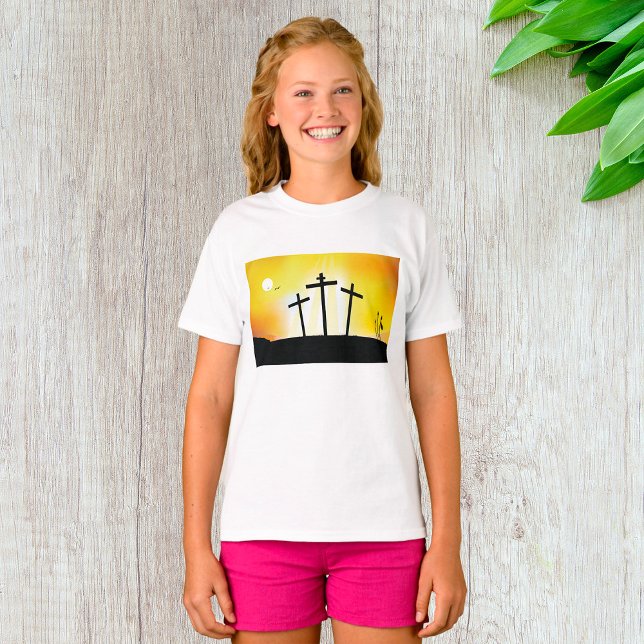 Solnedgång Religiösa Kor Girls T Shirt (Skapare uppladdad)