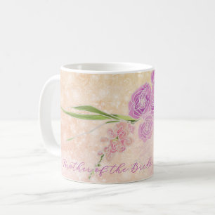 Solnedgång Ros Mor till Bruden-båge Bouquet Kaffemugg