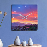 Solnedgång rosa blå moln modern foto vacker