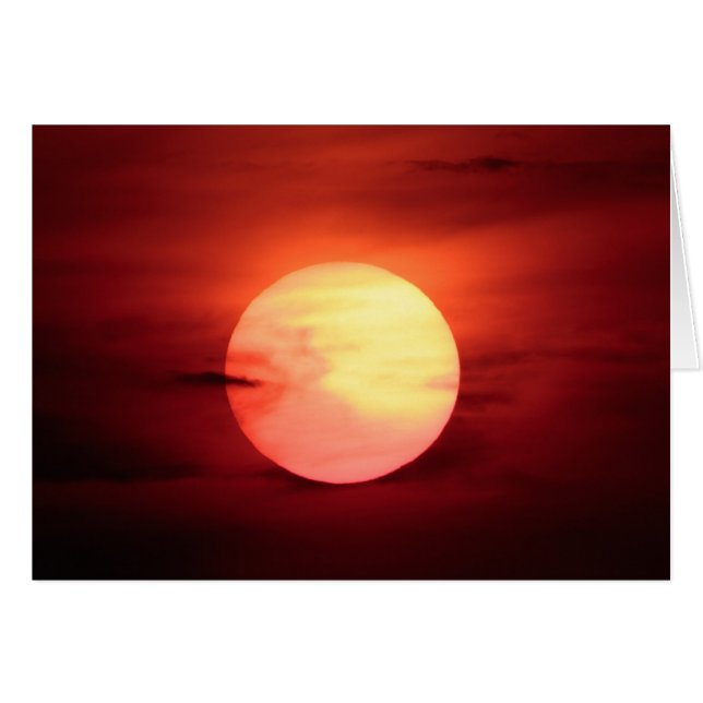 solnedgång Sci-fi Hälsningskort (Framsidan Horizontal)