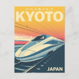 Solnedgång Shinkansen i Kyoto Vykort