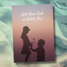 Solnedgång Silhouette Kärlek, Vänskap, avskrivning Kort