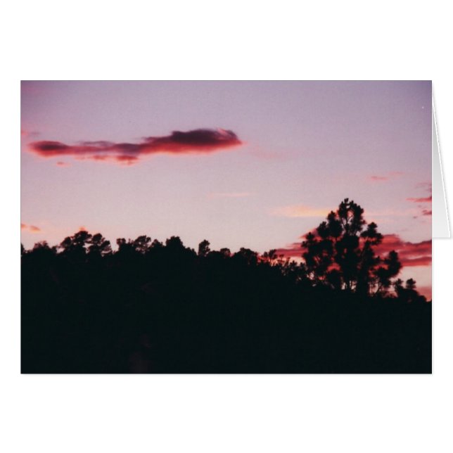 Solnedgång Silhouette-kort Hälsningskort (Framsidan Horizontal)