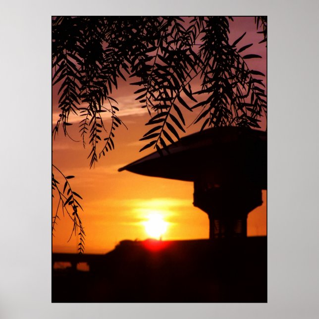 Solnedgång Silhouette Poster (Framsidan)