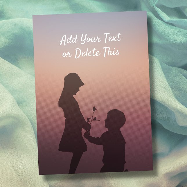 Solnedgång Silhuett Kärlek, Vänskap, Tacksamhet Kort (Skapare uppladdad)