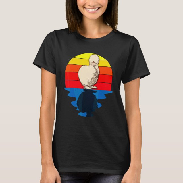 Solnedgång Silkeskyckling T Shirt (Framsida)