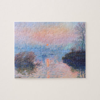 Solnedgång, sill på Lavacourt Monet Fine Art Pussel