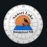 Solnedgång Sjö Dartboard Darttavla<br><div class="desc">Dartboard med Sunset Sjö logotyp</div>