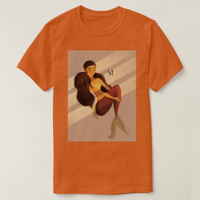 Solnedgång Sjöjungfru 3 T Shirt (Design framsida)