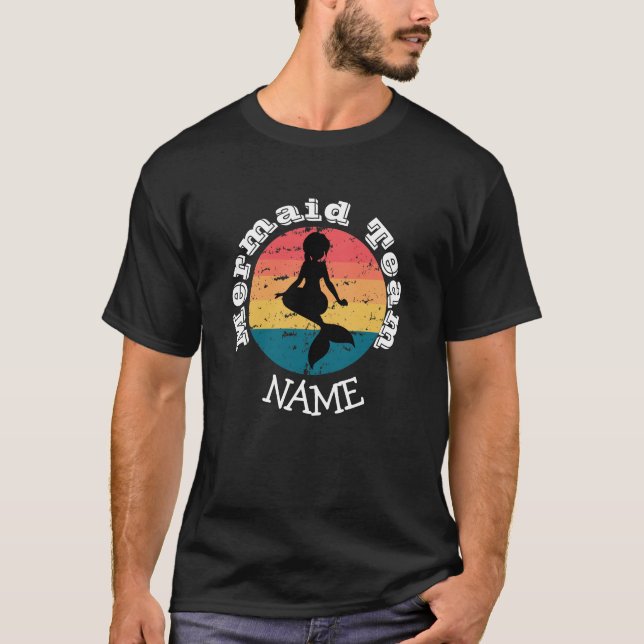 Solnedgång Sjöjungfru TEAM T-Shirt (Framsida)